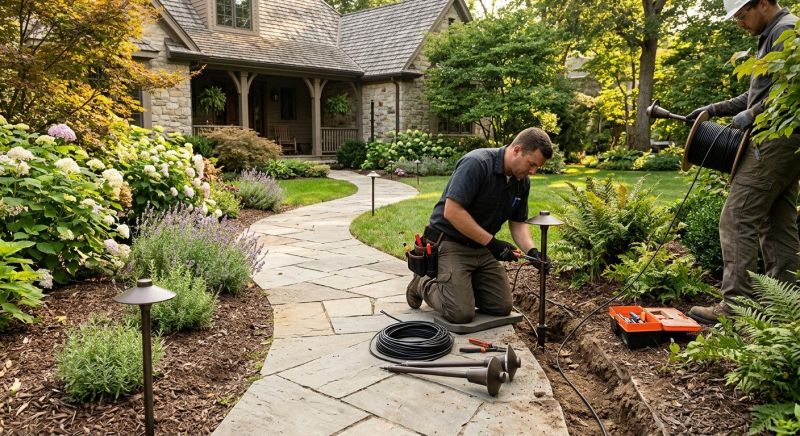 Garden Lighting Installation in Denver, CO