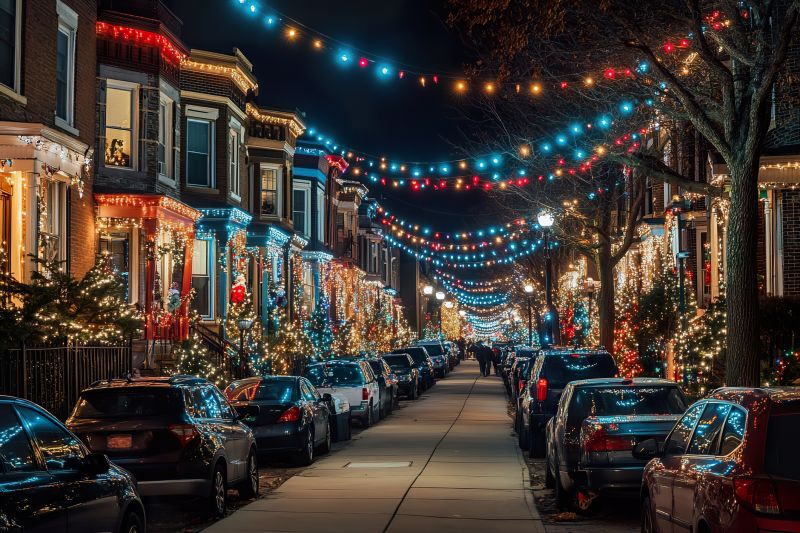 Holiday Lights Hanging in Alpharetta, GA