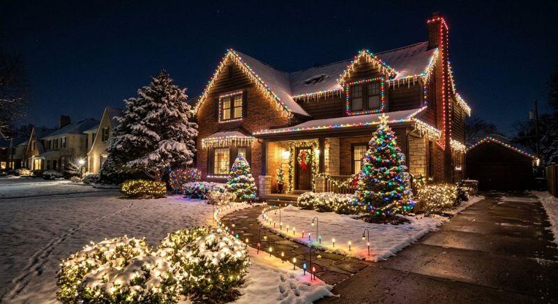 Xmas Lights Installation in Overland Park, KS