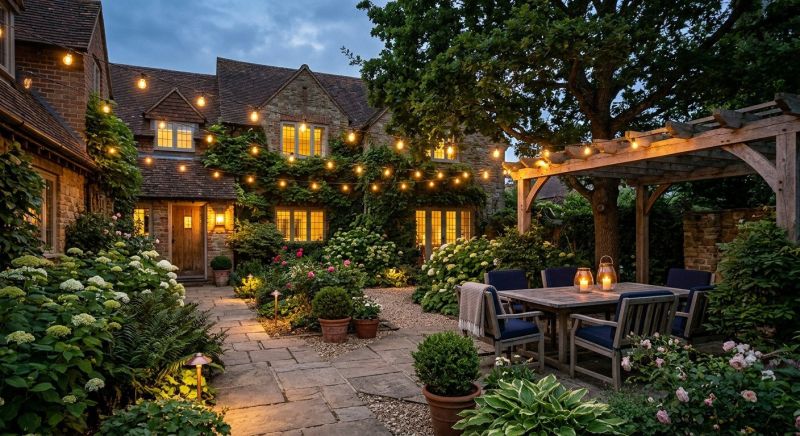 Courtyard Light Installation in Overland Park, KS