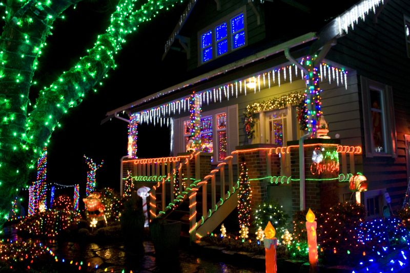 Holiday Lights Hanging in Kansas City, KS